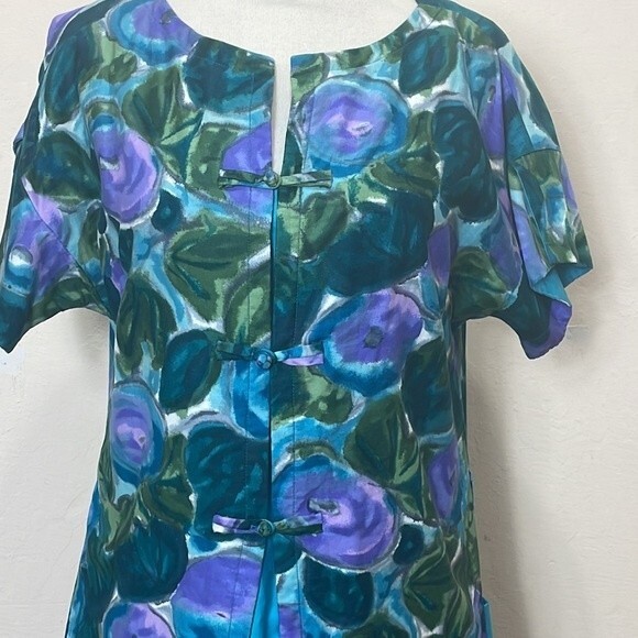 VINTAGE Polynesian Casuals For McInerny Honolulu Hawaiian Maxi Dress Muumuu - Picture 5 of 13